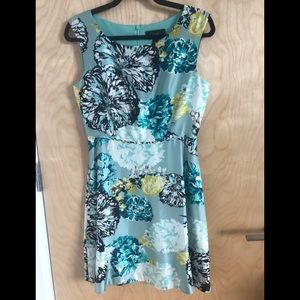 Jcrew Green Floral Dress, 100% silk - worn once
